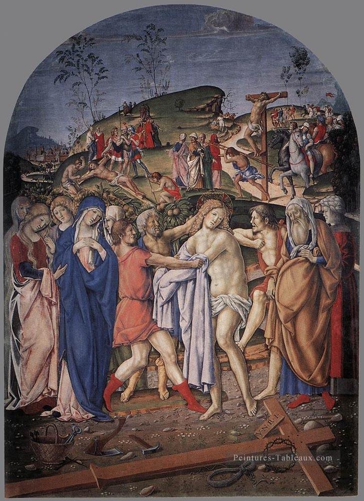 Le déshabillage du Christ siennois Francesco di Giorgio Peintures à l'huile
